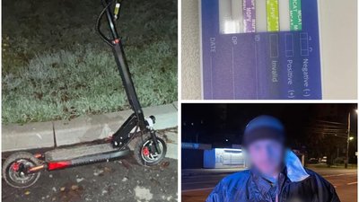 Наркоман на електросамокаті: патрульні затримали порушника нічного спокою