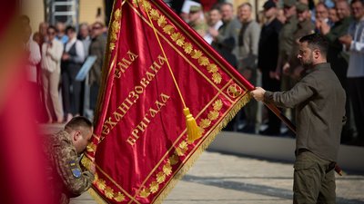 Найвища відзнака: 42-га Чортківська бригада отримала бойовий прапор від Президента. ФОТО