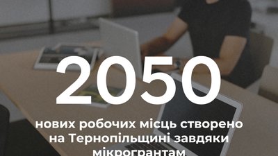 Завдяки мікрогрантам на Тернопільщині створено понад 2 тисячі робочих місць