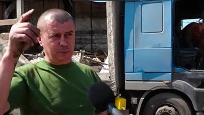 Ракета була за кілька метрів: під час удару в Тернополі дивом вижили водії вантажівки. ВІДЕО